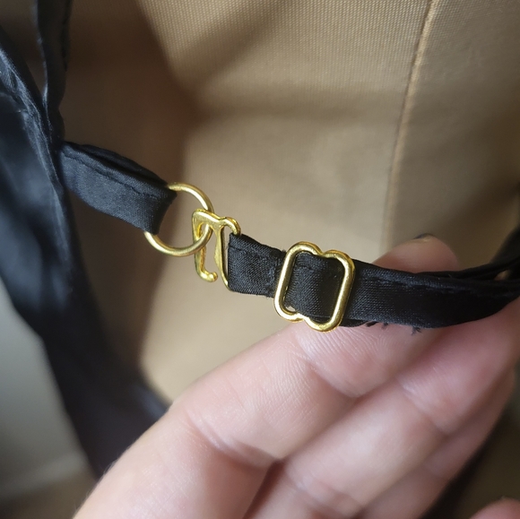 OOTN - Spaghetti Strap Backless Black Slip Dress, Size L - Picture 6 of 8